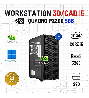 WORKSTATION 3D/CAD CADNEXUS NOVO | i5-12400F | 32GB RAM | 960GB SSD | QUADRO P2200 5GB