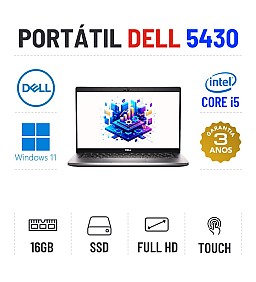 DELL LATITUDE 5430 | 14" TOUCH FULLHD | i5-1235U | 16GB RAM | 240GB SSD DELL LATITUDE 5430 | 14" TOUCH FULLHD | i5-1235U | 16GB RAM | 240GB SSD