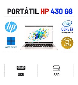 HP PROBOOK 430 G8 | 13.3" | i3-1115G4 = I7-8550U | 8GB RAM | 240GB SSD HP PROBOOK 430 G8 | 13.3" | i3-1115G4 = I7-8550U | 8GB RAM | 240GB SSD