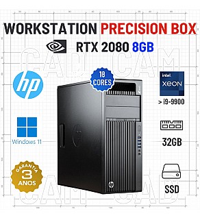 WORKSTATION PRECISION BOX | XEON 18 CORES SUPERIOR A i9-9900 | 32GB RAM | 960GB SSD | RTX2080-8GB