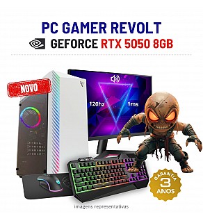 CONJUNTO GAMER REVOLT | RTX5050-8GB | RYZEN 5 = i7-10700K | 32GB RAM | 960GB SSD COM MONITOR + ACESSORIOS